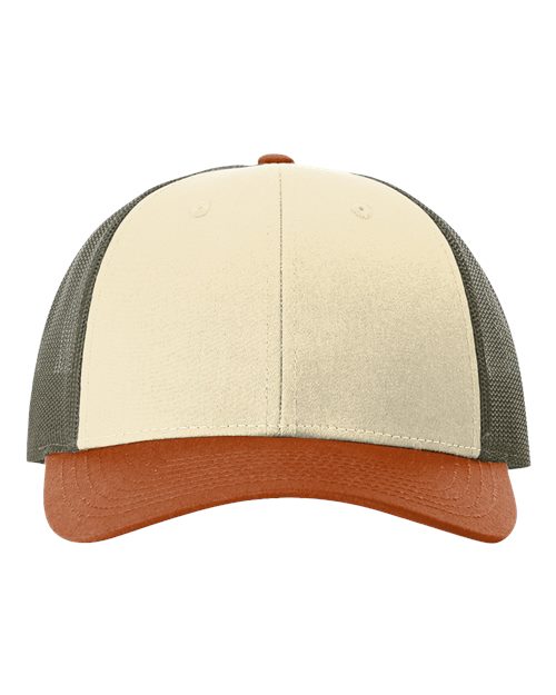 Brown Beige and Green Hat