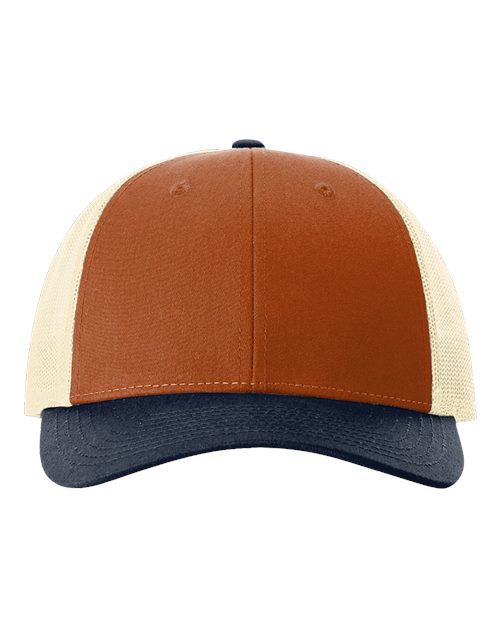 Navy Brown and Beige Hat