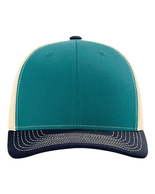 Blue Teal and White Hat