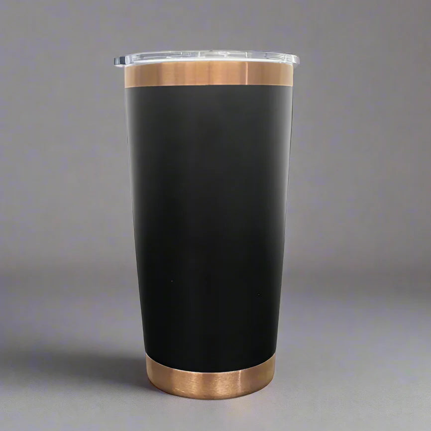 20oz Copper Plated Black Tumbler