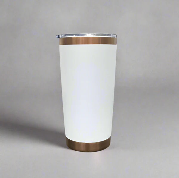 20oz Copper Plated White Tumbler