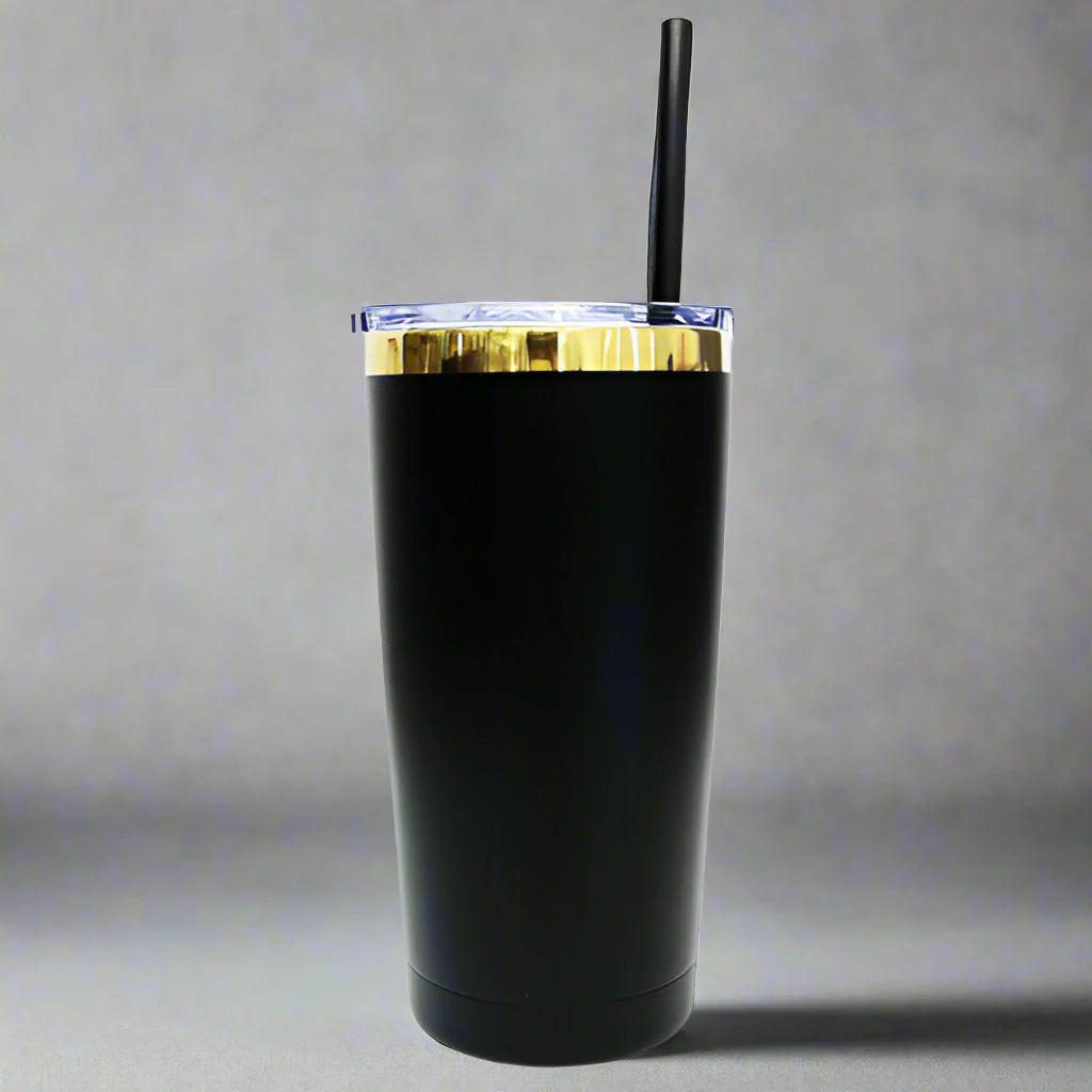 20oz Gold Plated Black Tumbler