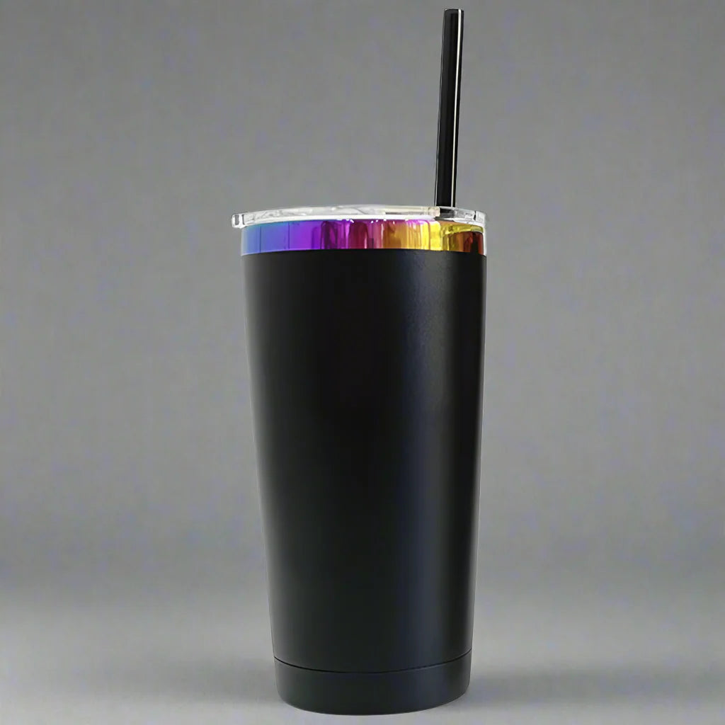 20oz Rainbow Black Tumbler