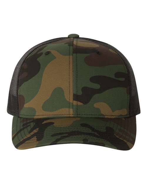 Dark Green Camo and Black Hat