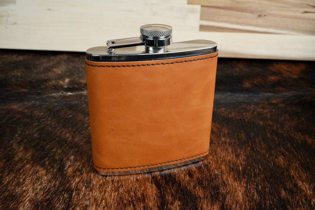 Brown 6oz. Leatherette Hip Flask