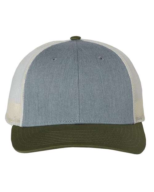 Green Grey and White Hat