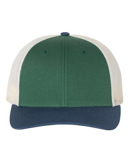 Blue Green and White Hat