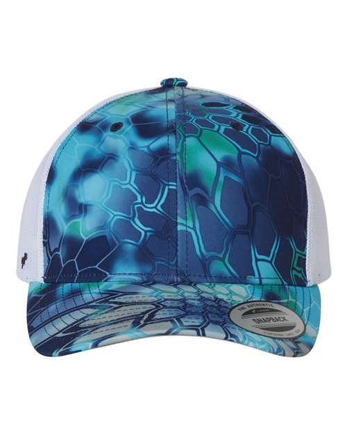Blue Pattern and White Hat