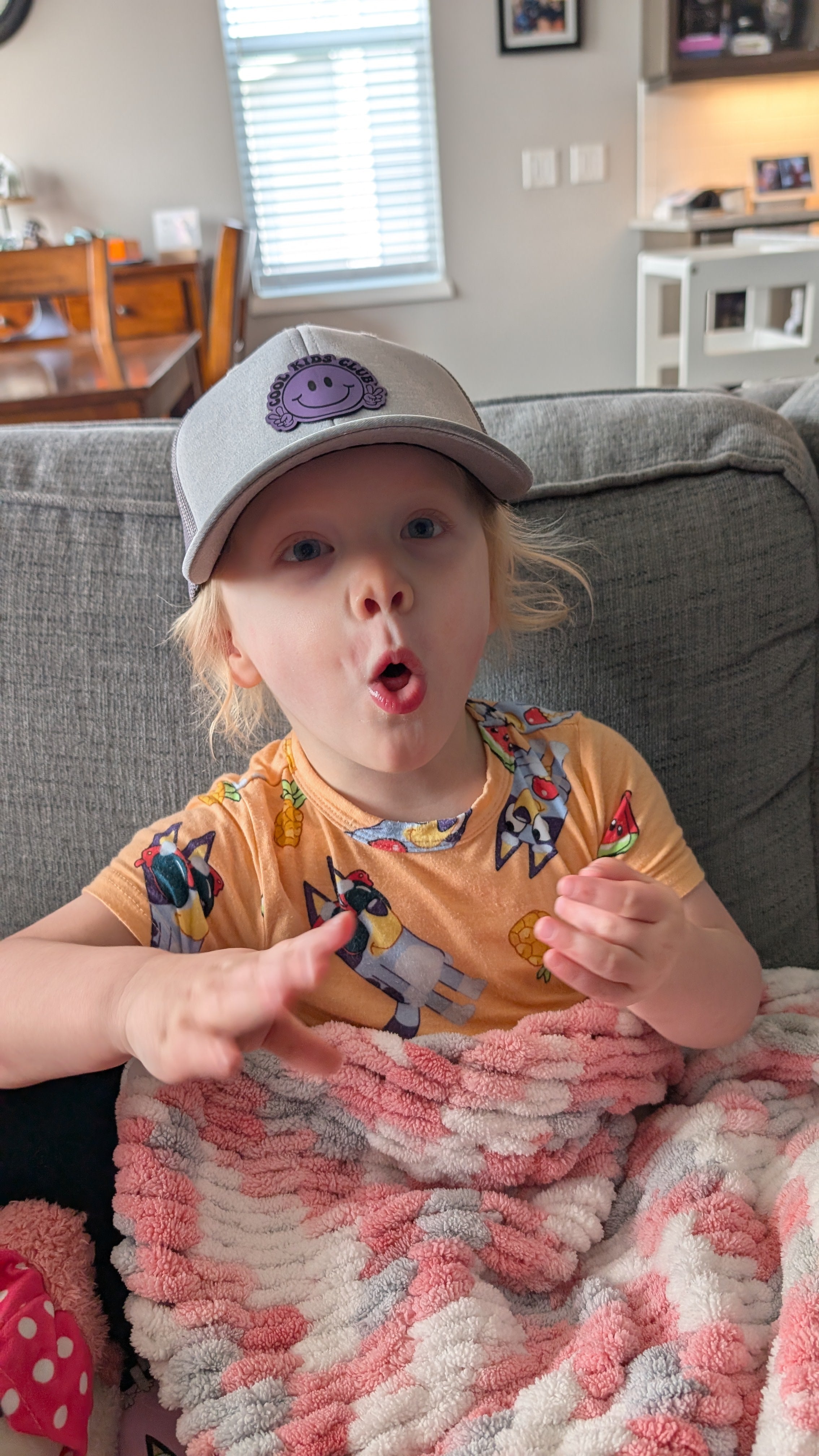 child with hat