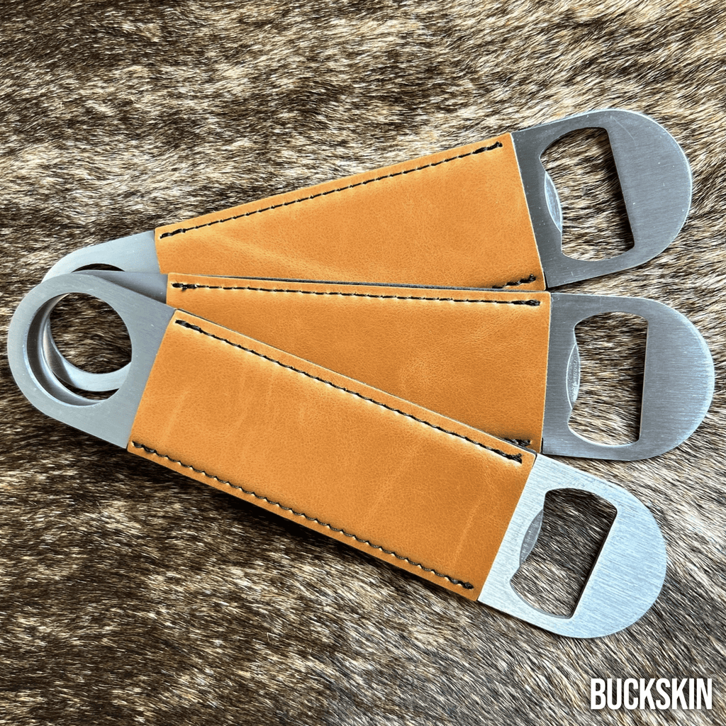 Buckskin Leatherette Bottle Opener