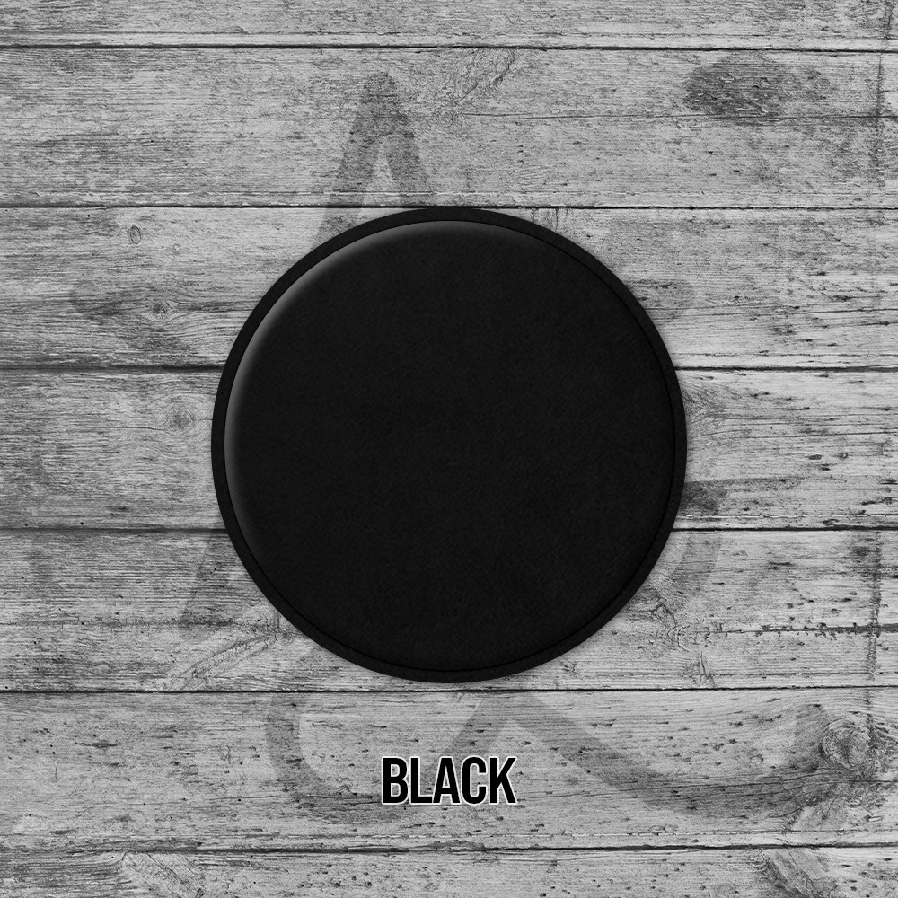 Black Circle Leatherette Coasters