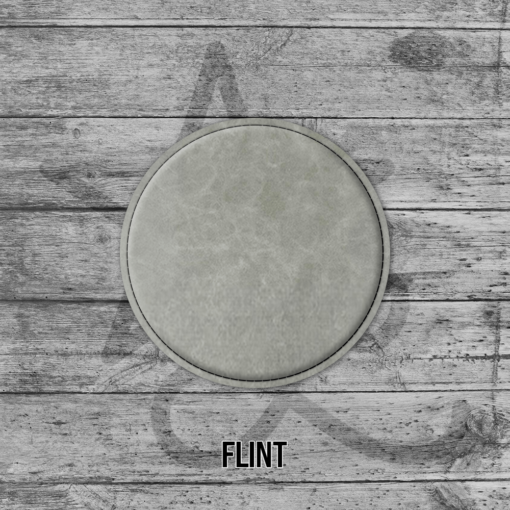 Flint Circle Leatherette Coasters