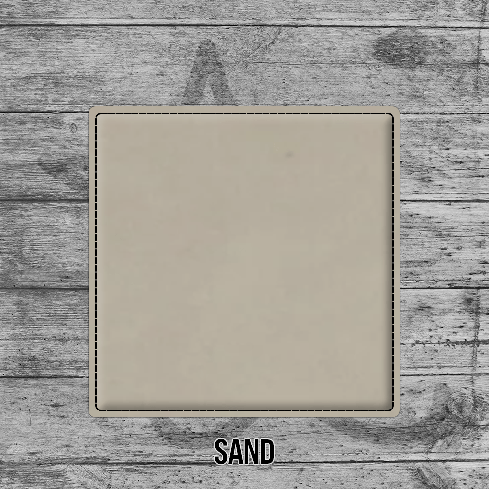 Sand Leatherette Square Coaster