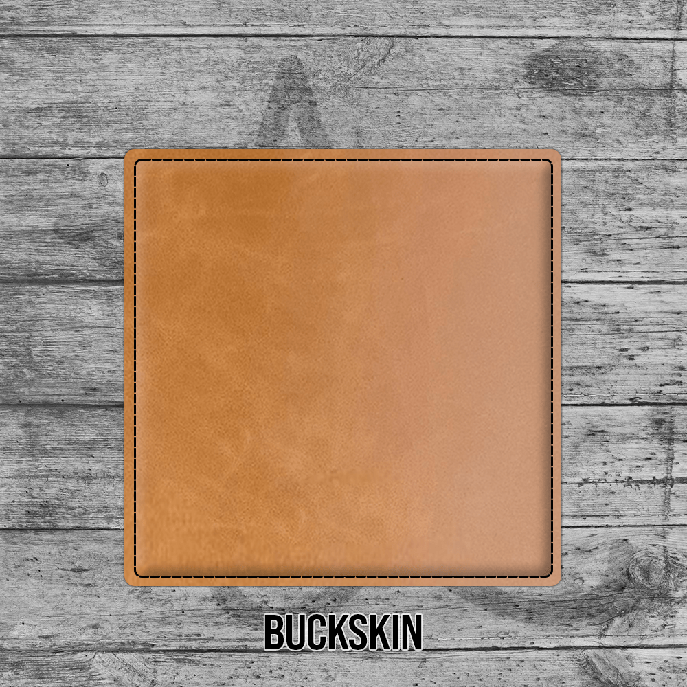 Buckskin Leatherette Square Coaster