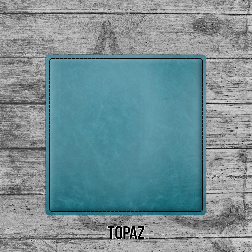 Topaz Leatherette Square Coaster