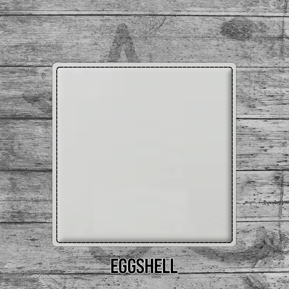 Eggshell Leatherette Square Coaster