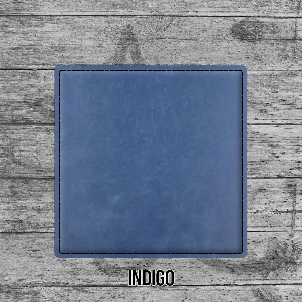 Indigo Leatherette Square Coaster