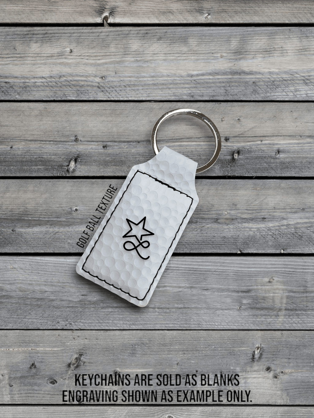 Golfball Leatherette Keychains