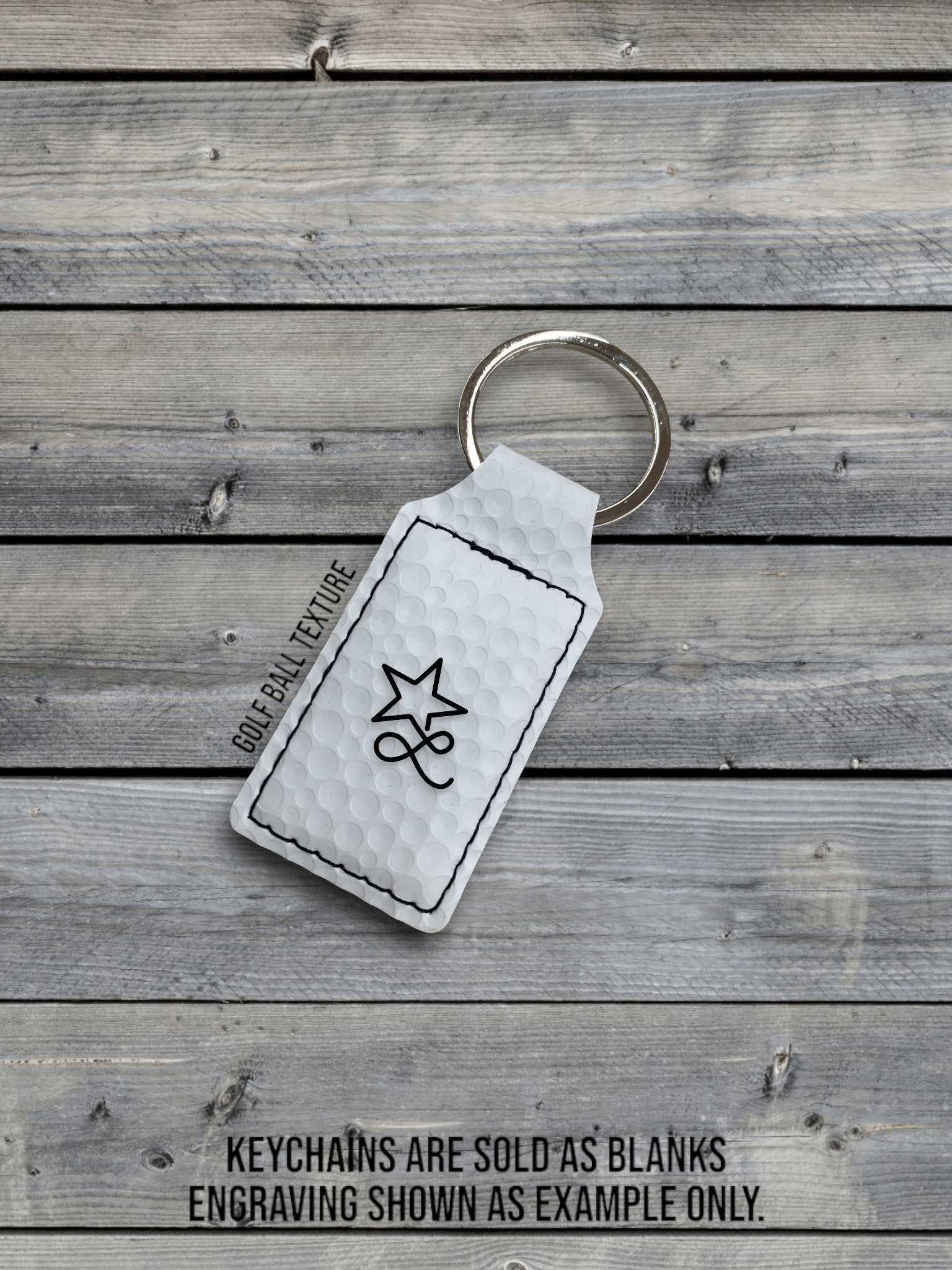 Golfball Leatherette Keychains
