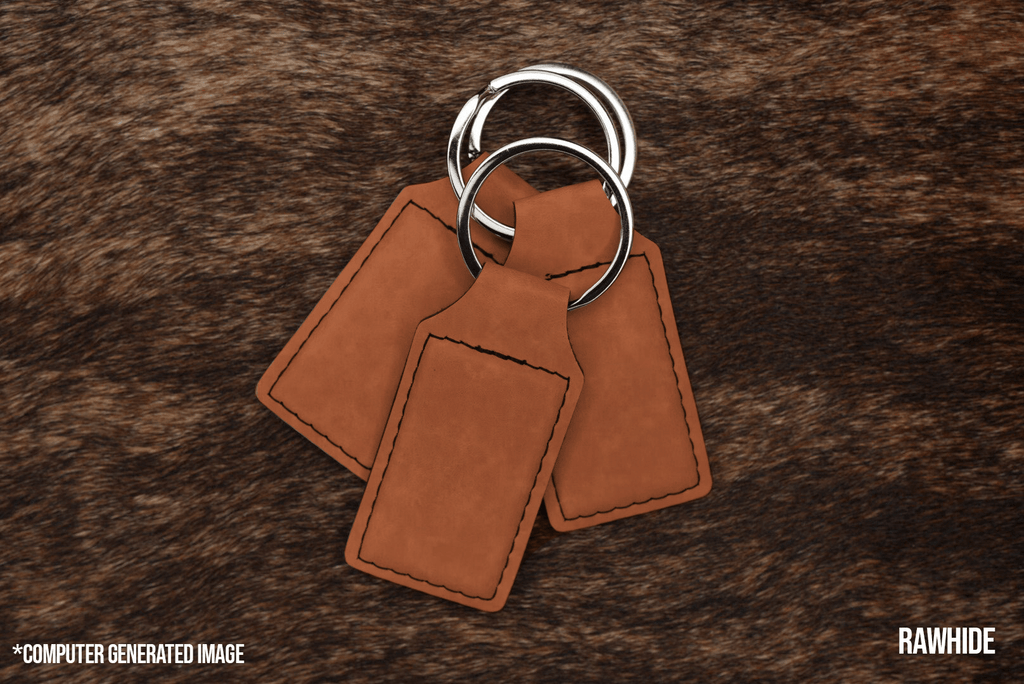 Rawhide Leatherette Keychains