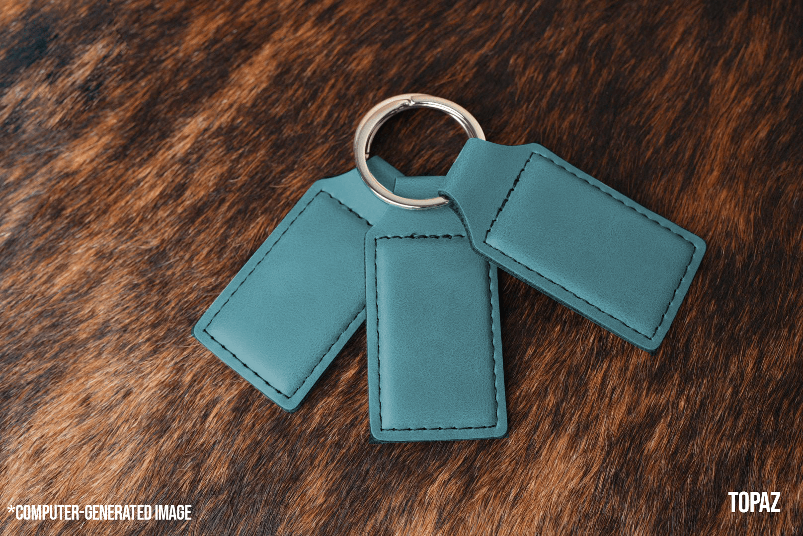 Topaz Leatherette Keychains