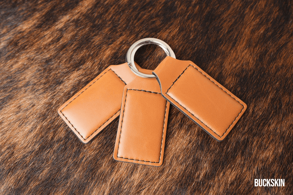 Buckskin Leatherette Keychains