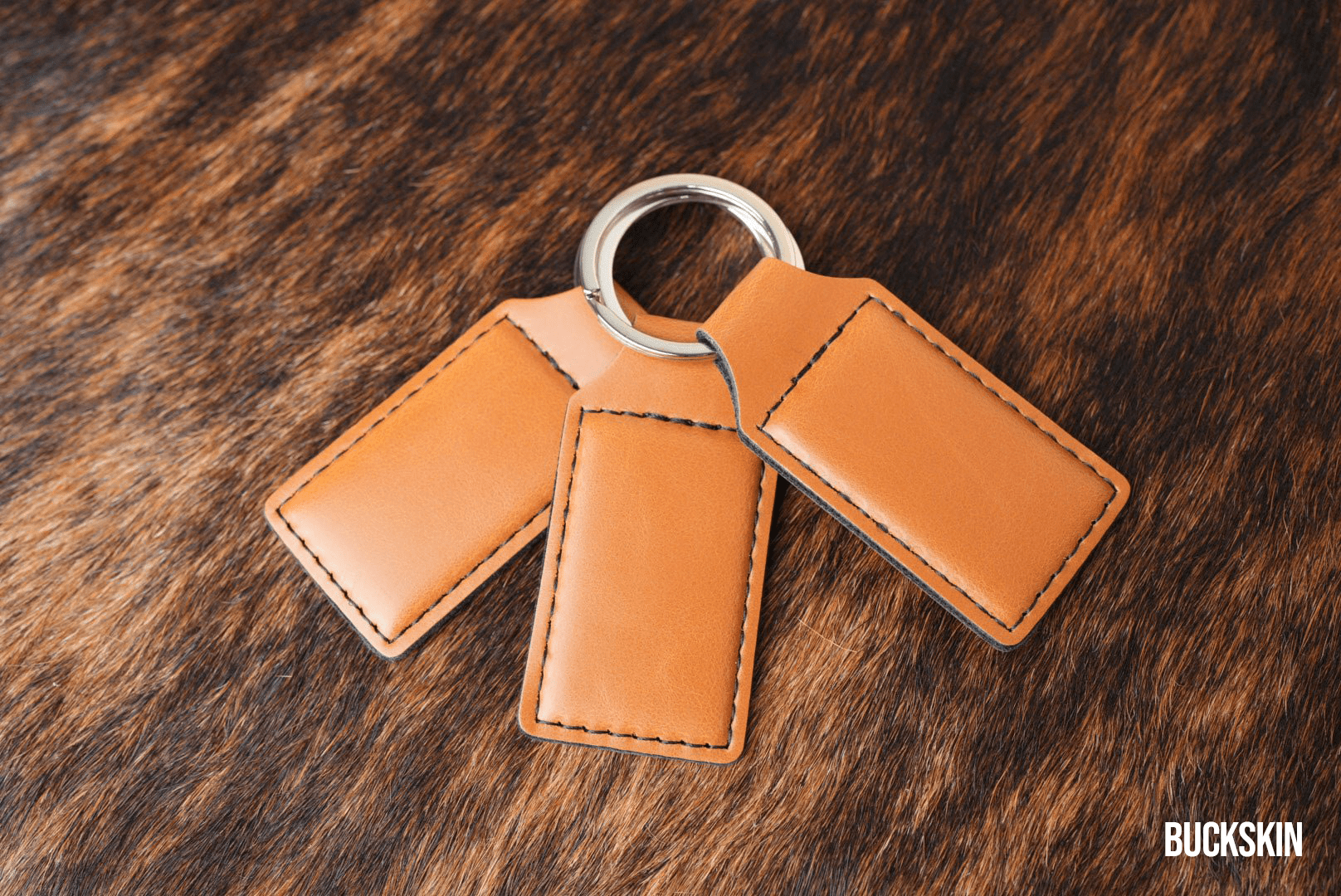 Buckskin Leatherette Keychains