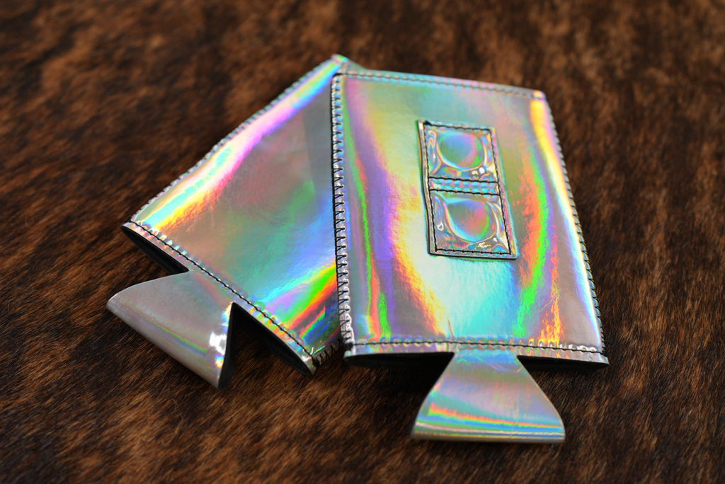 Magnetic SLIM Leatherette Can Duster Shiny Holographic