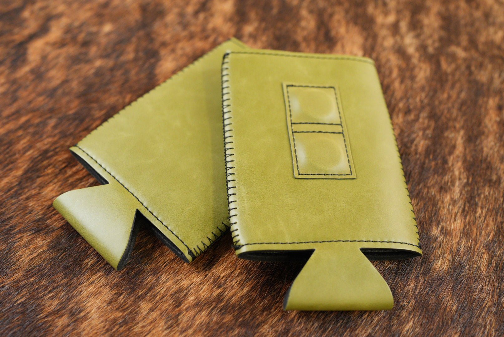Magnetic SLIM Leatherette Can Duster Green