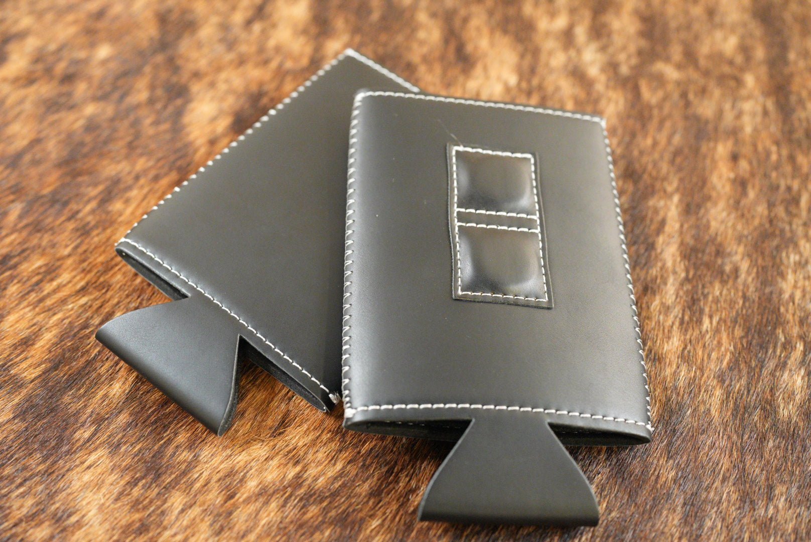 Magnetic SLIM Leatherette Can Duster Black