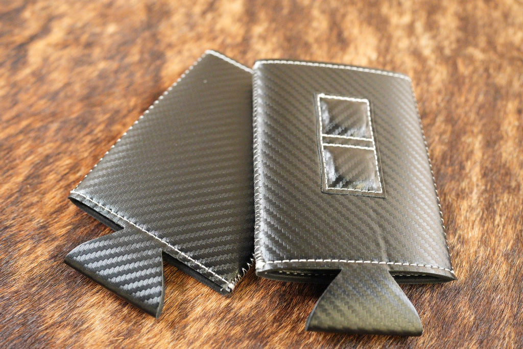 Magnetic SLIM Leatherette Can Duster Black Carbon Fiber