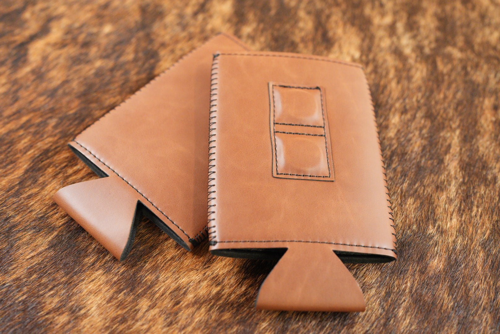 Magnetic SLIM Leatherette Can Duster Brown