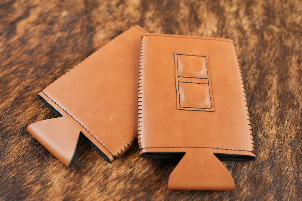 Magnetic SLIM Leatherette Can Duster Brown