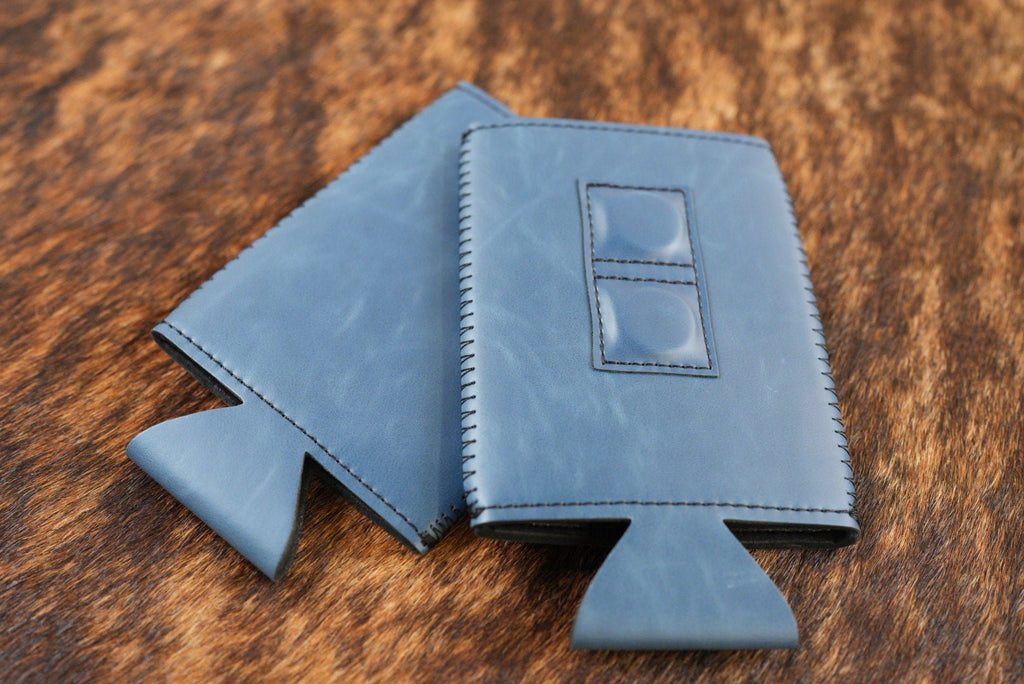 Magnetic SLIM Leatherette Can Duster Blue