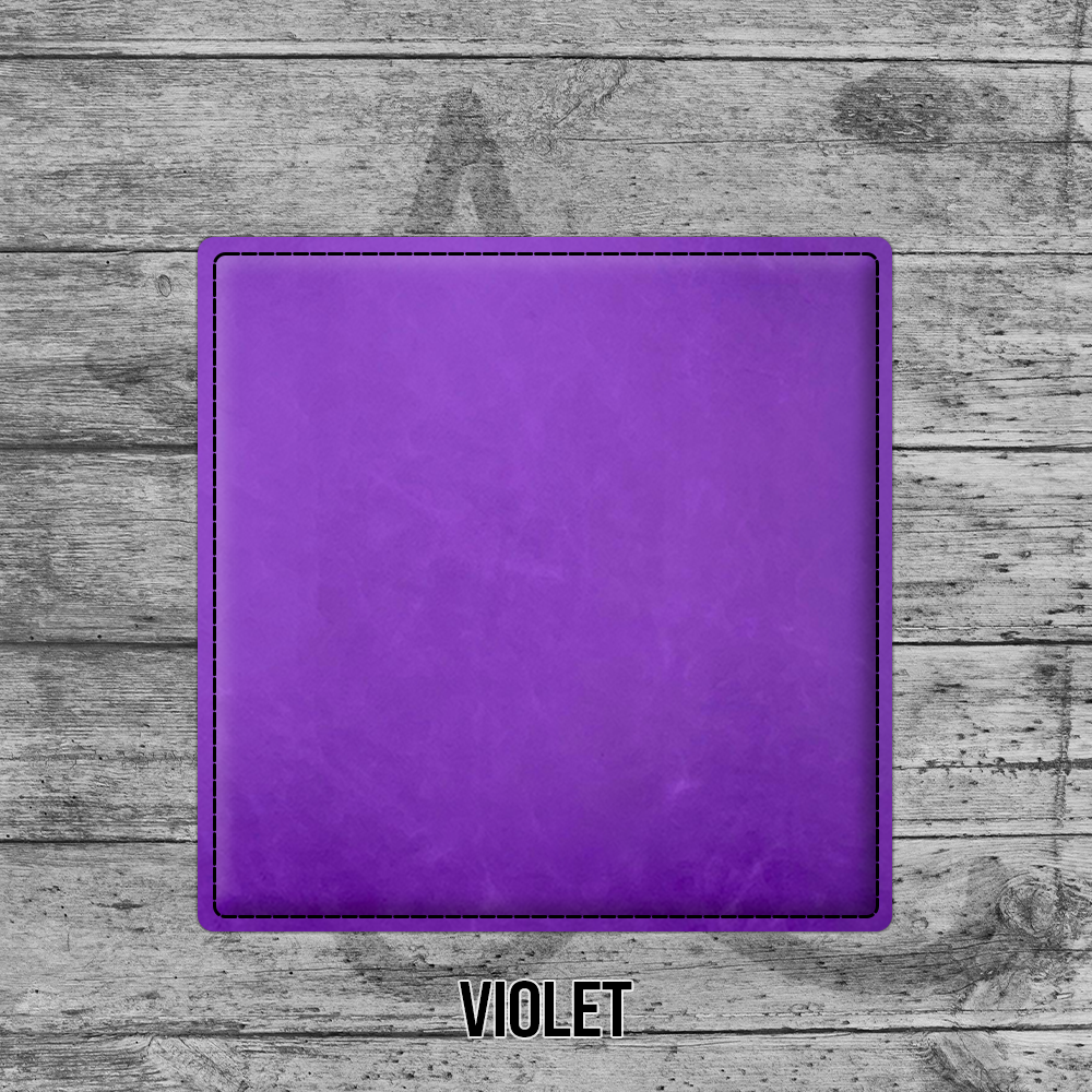 Violet Leatherette Square Coaster